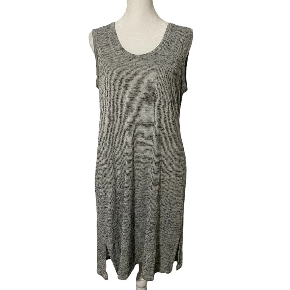 J. Crew Striped Gray Tank Dress